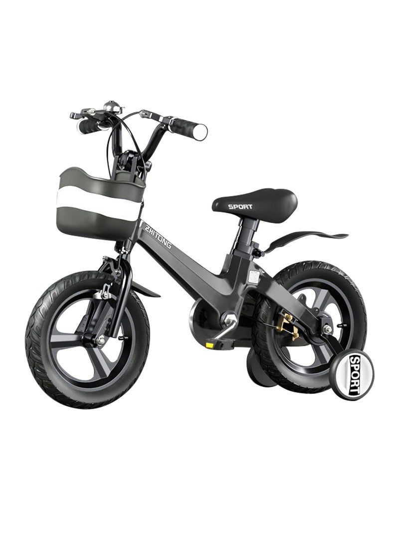 16 Inch Kids Bike Magnesium Alloy Kids' Bike Children's Bicycle For 5-8 Years Old Girls And Boys With Training Wheels Sensitive Brakes Wear-Resistant Tires Safe and Stable