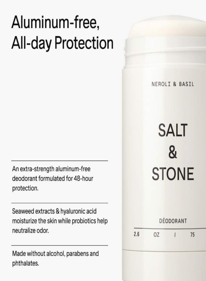 Salt & Stone Neroli & Basil Extra Strength Aluminum Free Deodorant 75g