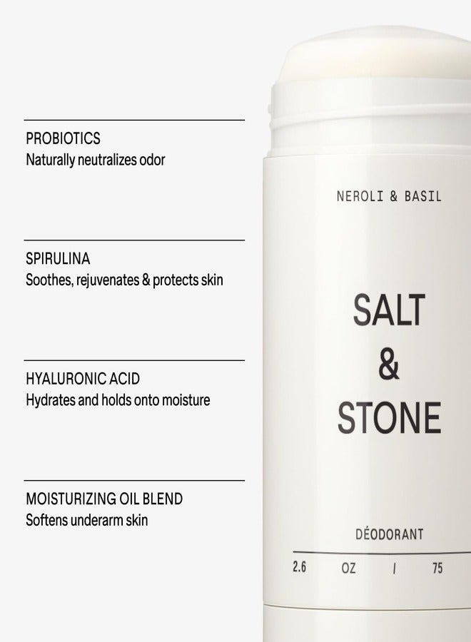 Salt & Stone Neroli & Basil Extra Strength Aluminum Free Deodorant 75g