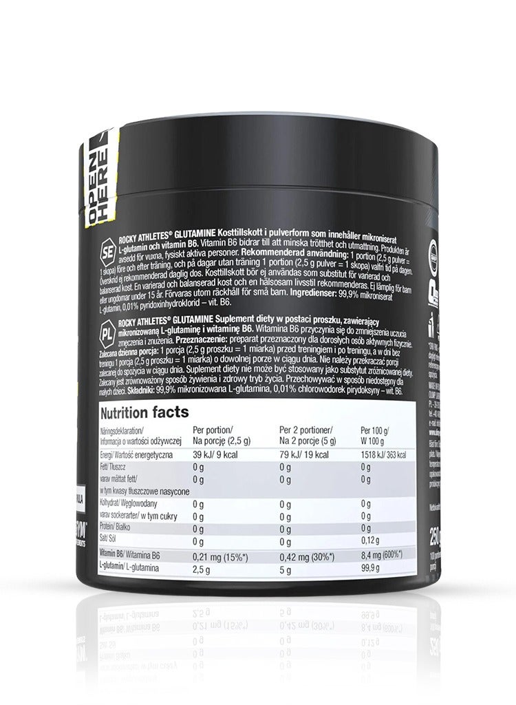 OLIMP L-Glutamine Powder - Essential Amino Acid for Optimal Muscle Recovery & Health, Unflavored, 250 Gr