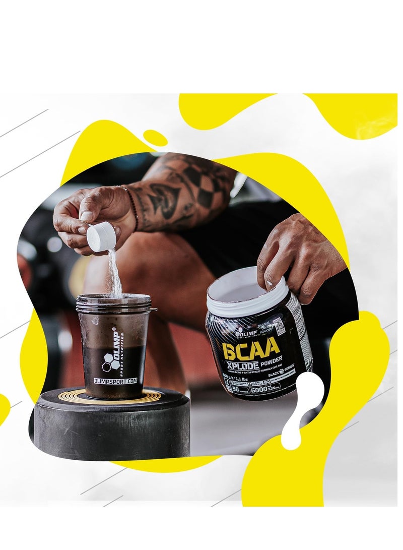 OLIMP BCAA Xplode Powder 4:1:1 - Premium BCAA Blend with L-Leucine Focus for Peak Recovery & Muscle Growth, Fruit Punch Flavor, 500 Gr