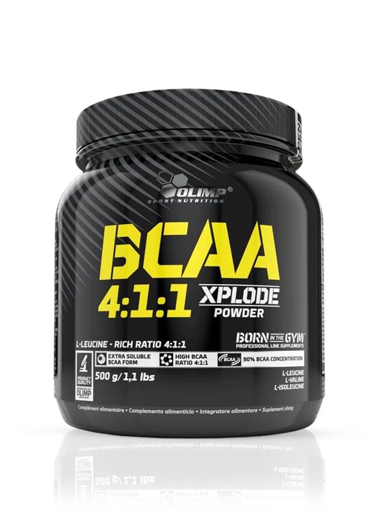 OLIMP BCAA Xplode Powder 4:1:1 - Premium BCAA Blend with L-Leucine Focus for Peak Recovery & Muscle Growth, Fruit Punch Flavor, 500 Gr