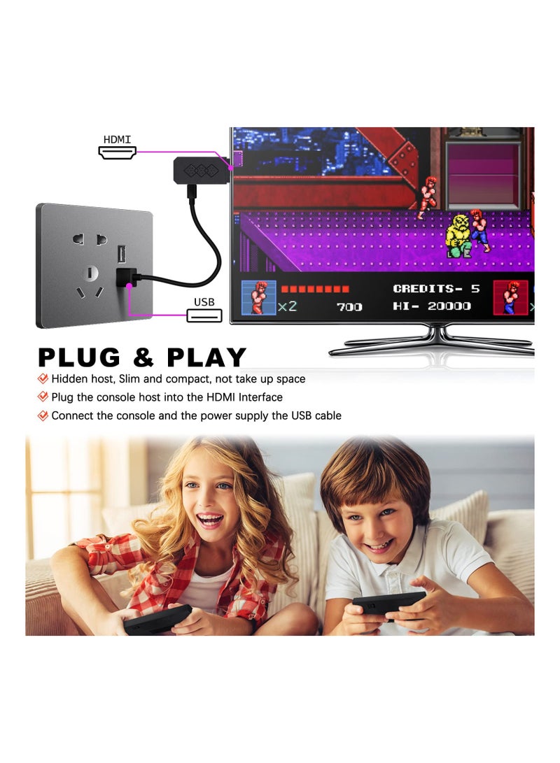 Wireless Mini Retro Game Console, 1500 Classic Games Handheld Classic Video Games Console Portable Gaming Device Compact Gaming Console with 2 Wireless Controllers for Family Fun Entertainment