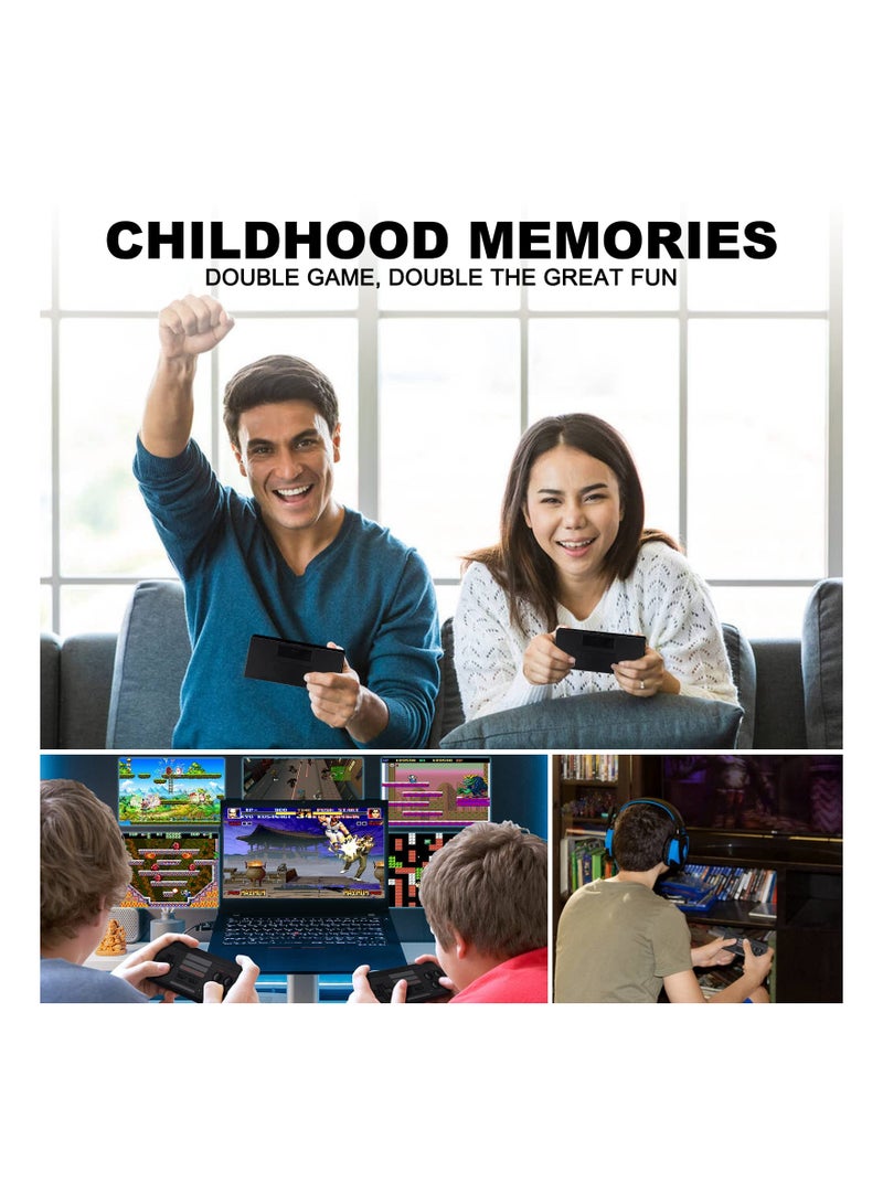 Wireless Mini Retro Game Console, 1500 Classic Games Handheld Classic Video Games Console Portable Gaming Device Compact Gaming Console with 2 Wireless Controllers for Family Fun Entertainment