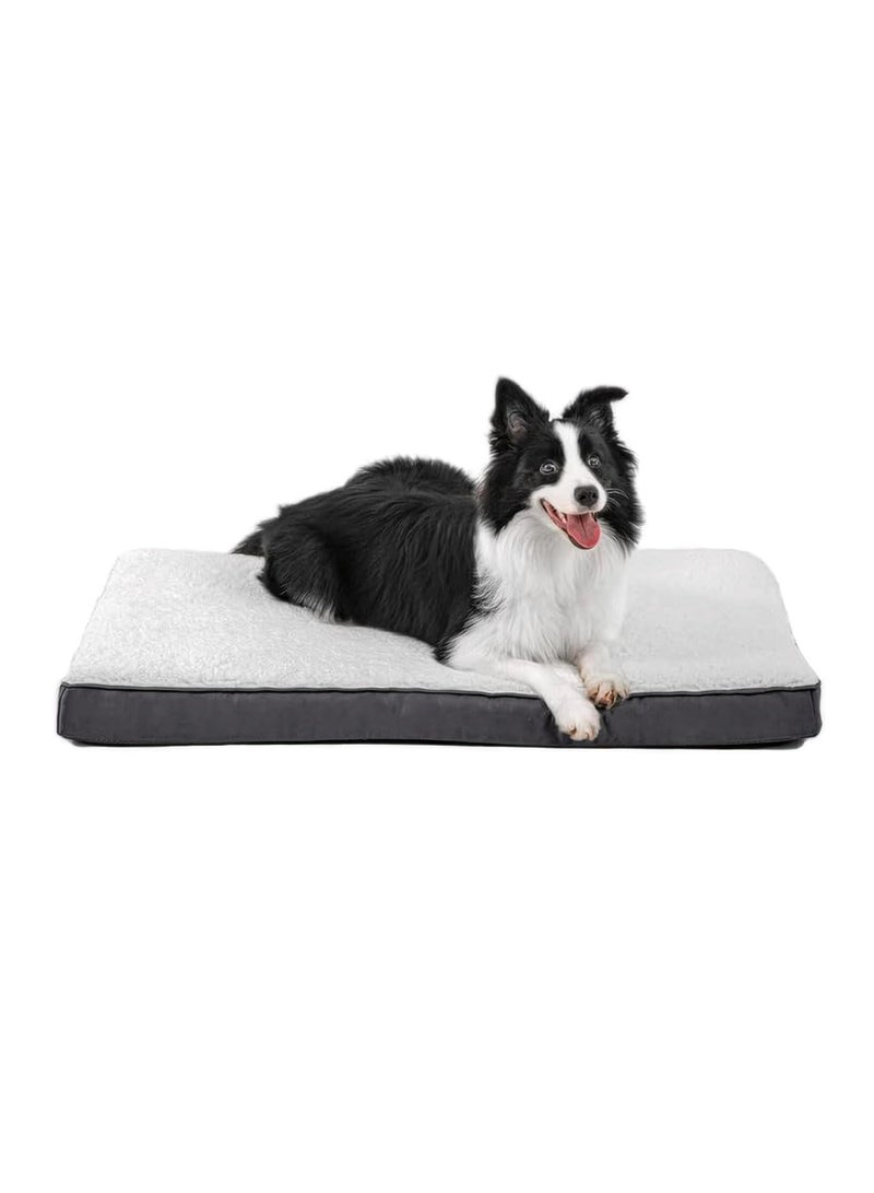 COOLBABY Dog Bed for Large Dogs, Big Orthopedic Egg Crate Foam Dog Pad with Removable Washable Cover, Pet Bed Mat Suitable for Dogs Up to 34kg (91x69x7.5cm)