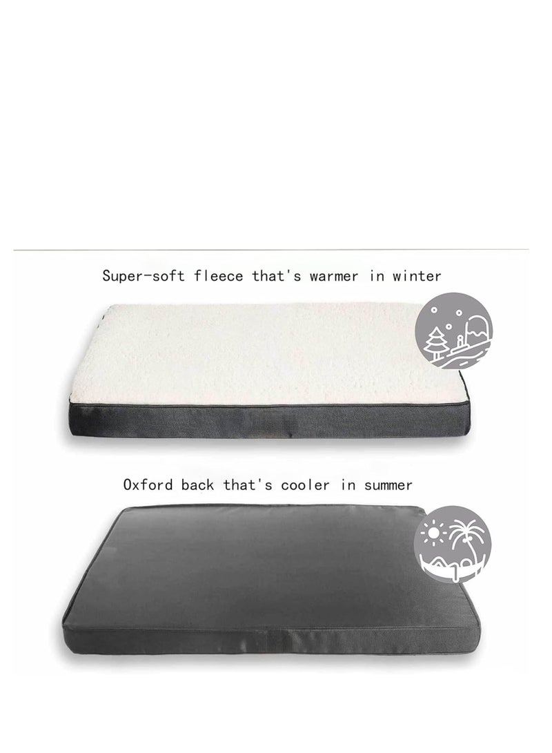 COOLBABY Dog Bed for Large Dogs, Big Orthopedic Egg Crate Foam Dog Pad with Removable Washable Cover, Pet Bed Mat Suitable for Dogs Up to 34kg (91x69x7.5cm)