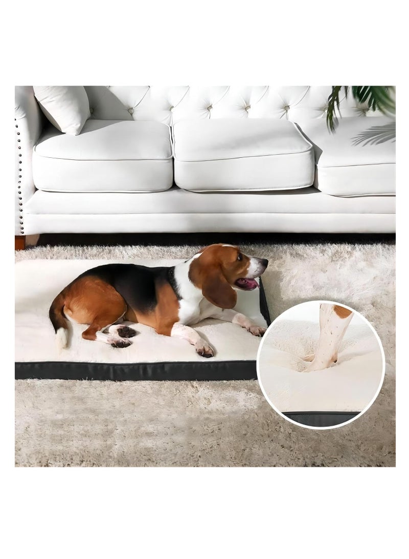 COOLBABY Dog Bed for Large Dogs, Big Orthopedic Egg Crate Foam Dog Pad with Removable Washable Cover, Pet Bed Mat Suitable for Dogs Up to 34kg (91x69x7.5cm)