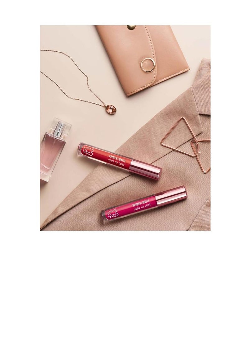 Lakmé 9to5 Primer Matte Liquid Lip Color MM4 Dynamic Purple