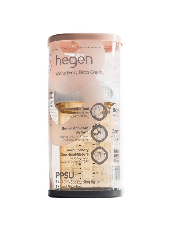 Feeding Bottle PPSU with Medium Flow Teat, 3 to 6 Months - 240 ml