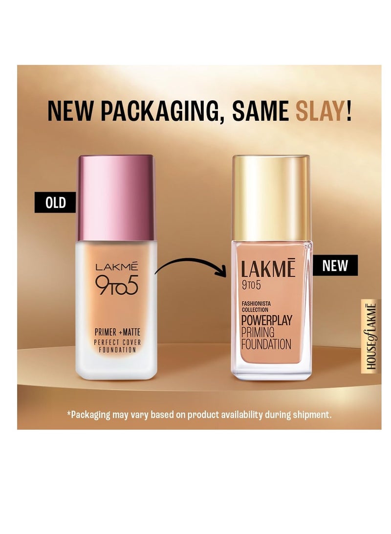 LAKMÉ 9 To 5 Primer Matte Perfect Cover Liquid Foundation  C280 Cool Tan  25ml Matte Finish