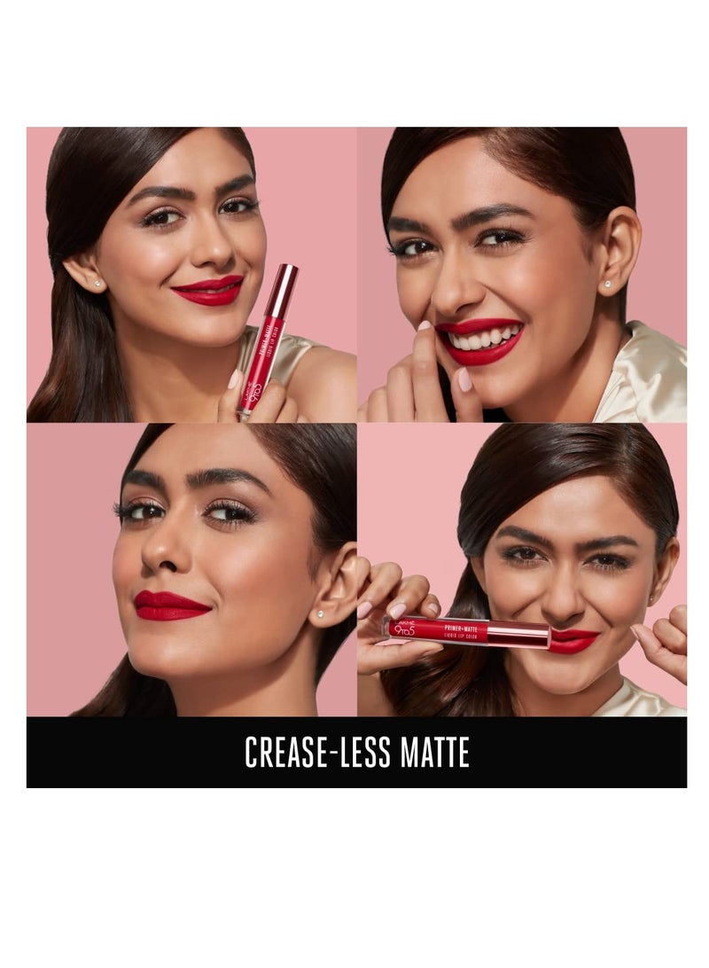 Lakmé 9to5 Primer  Matte Liquid Lip Color MR1 Fiery Scarlet
