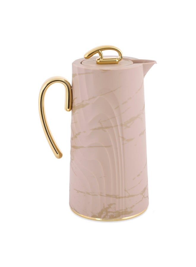 Vacuum Flask, Gold & Pink - 1L