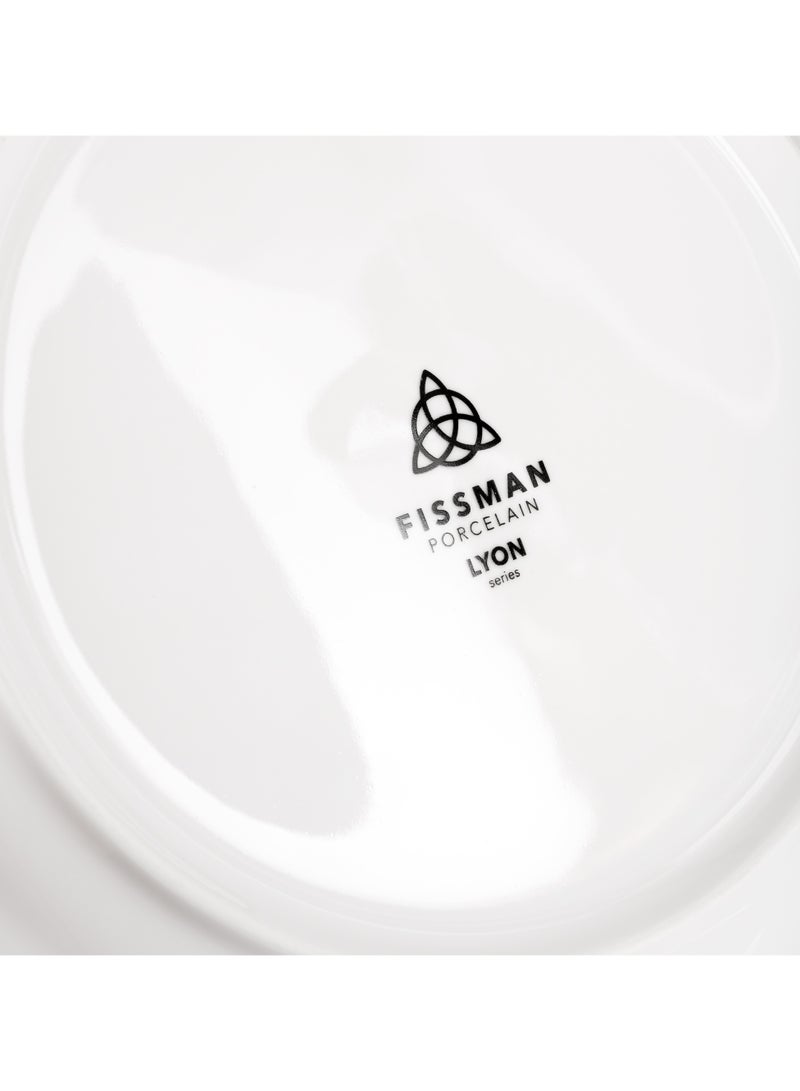 4-Piece Plates Lyon 27cm Tableware Lyon Series, Porcelain Plate For Serving, Main Courses And Meals, Scratch Resistant, Kitchen Tableware