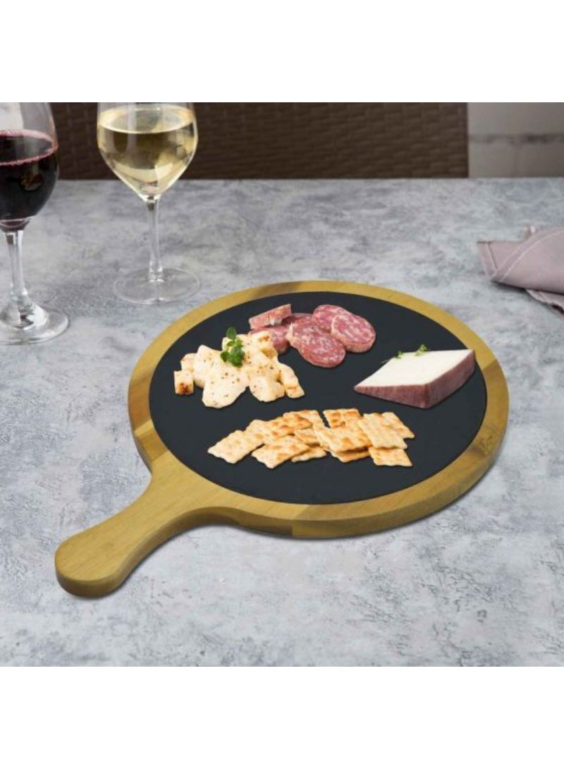 Acacia Wood And Slate Serving Board Antipasti Desserts