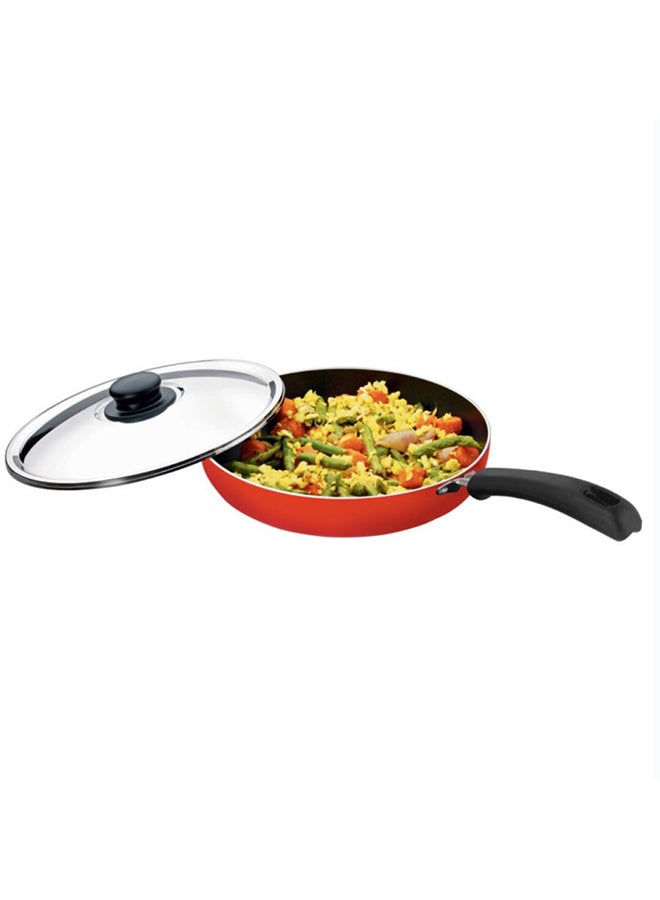 Premier Aluminium Non Stick Fry Pan  Classic with Stainless Steel lid - 24 Cm