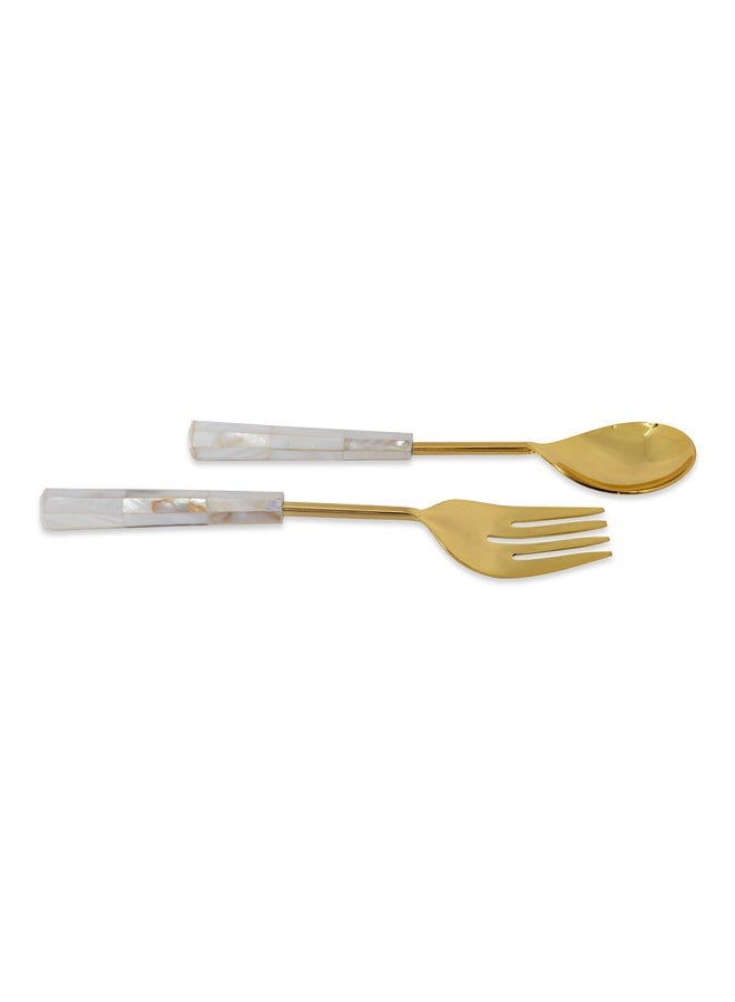 2-Piece Amara Salad Server Set, Gold