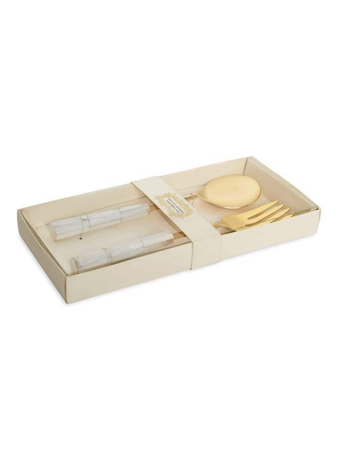 2-Piece Amara Salad Server Set, Gold