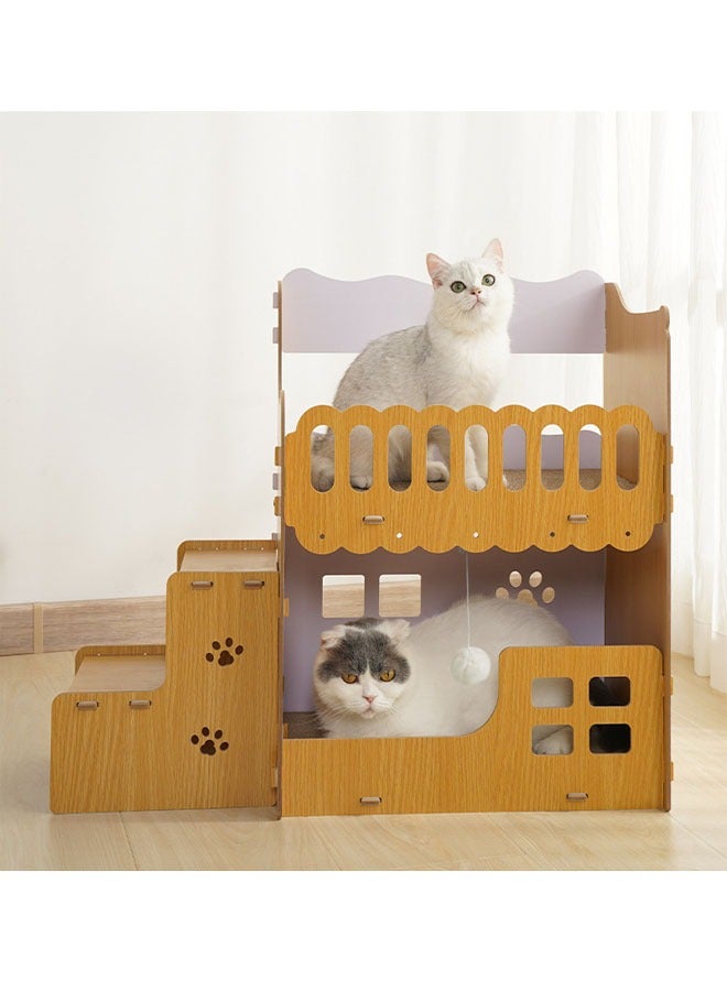 Multi-Level Kitten Play Tree with Scratching Post and Ladder
