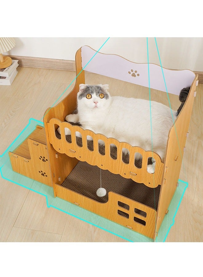 Multi-Level Kitten Play Tree with Scratching Post and Ladder