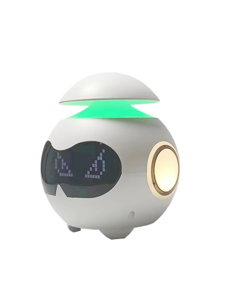 Alarm Clock for Kids, USB Powered Wake Up Alarm Clock with Emoji, Dual Alarm Setting, Bluetooth Alarm Clock with Adjustable Night Light for Bedroom, Reading, Office, White