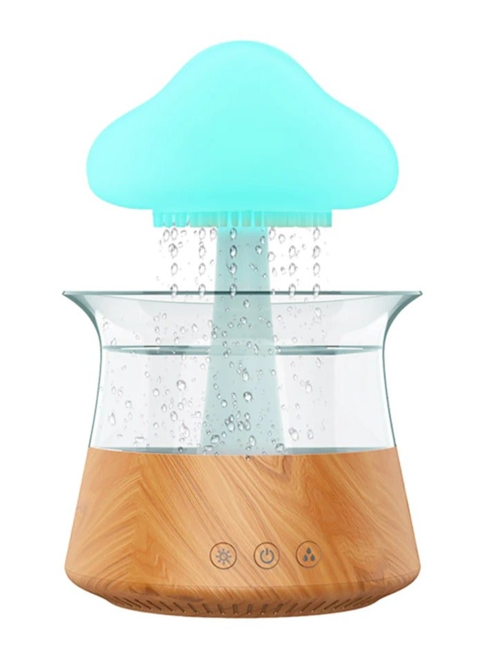 Mushroom Rain Electric Aroma Diffuser Colorful Night Light Mini Aroma Diffuser Relieve Fatigues Home Decor Humidifier for Bedroom Kids Room(300 ML)