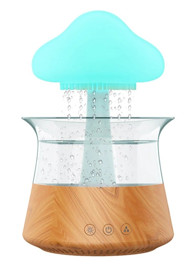 Mushroom Rain Electric Aroma Diffuser Colorful Night Light Mini Aroma Diffuser Relieve Fatigues Home Decor Humidifier for Bedroom Kids Room(300 ML With Remote)