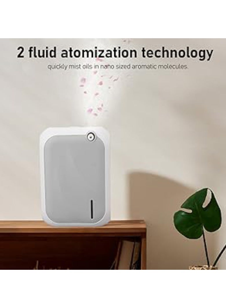 Atomizing Essential Oil Diffuser, Smart Scent Air Machine for Home, Waterless Essential 140ML Oil Diffuser with 4 Speed Adjustment and BT APP Control for Hotel SPA