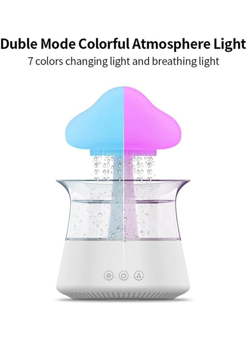 Mushroom Rain Electric Aroma Diffuser Colorful Night Light Mini Aroma Diffuser Relieve Fatigues Home Decor Humidifier for Bedroom Kids Room(300 ML With Remote)