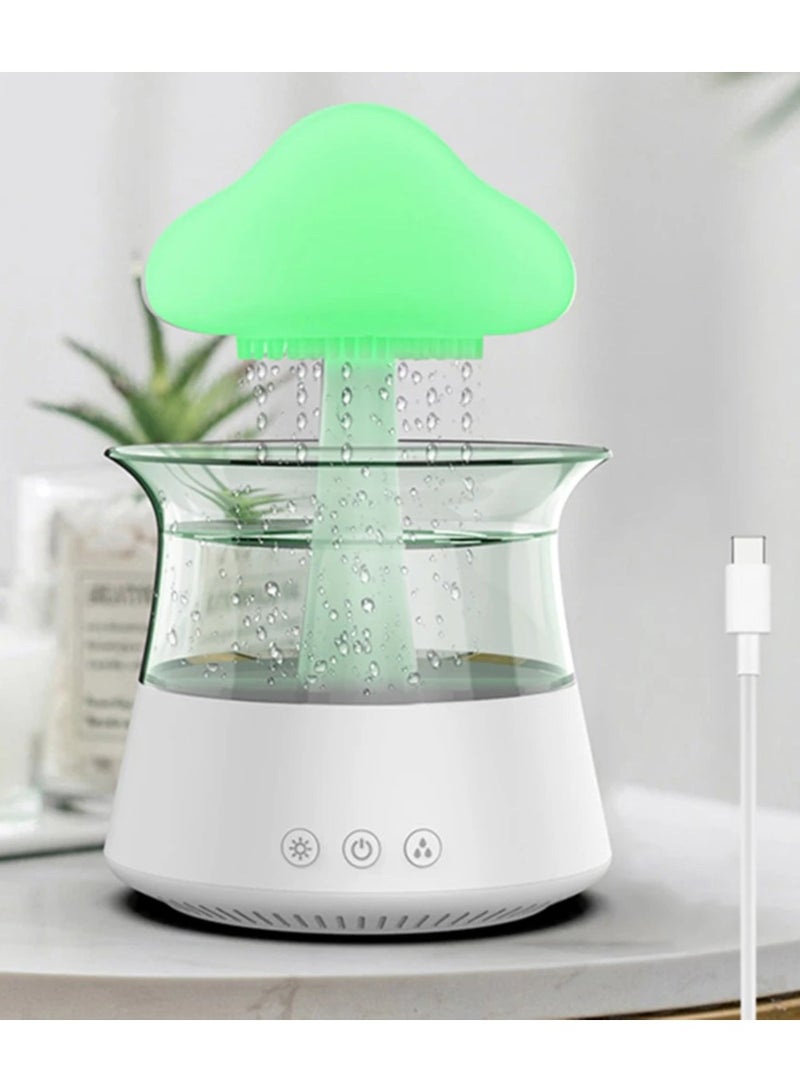 Mushroom Rain Electric Aroma Diffuser Colorful Night Light Mini Aroma Diffuser Relieve Fatigues Home Decor Humidifier for Bedroom Kids Room(300 ML)