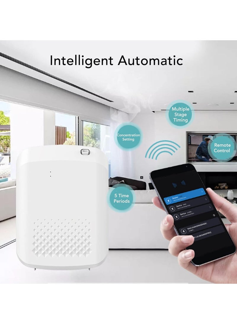 2 Pcs Smart BT Scent Diffuser Machine for Home, Bluetooth Essential Oil Diffuser for Aromatherapy, Nebulizing Diffusion System, Fragrance Diffuser for Office, Spa, Large Room 400ML