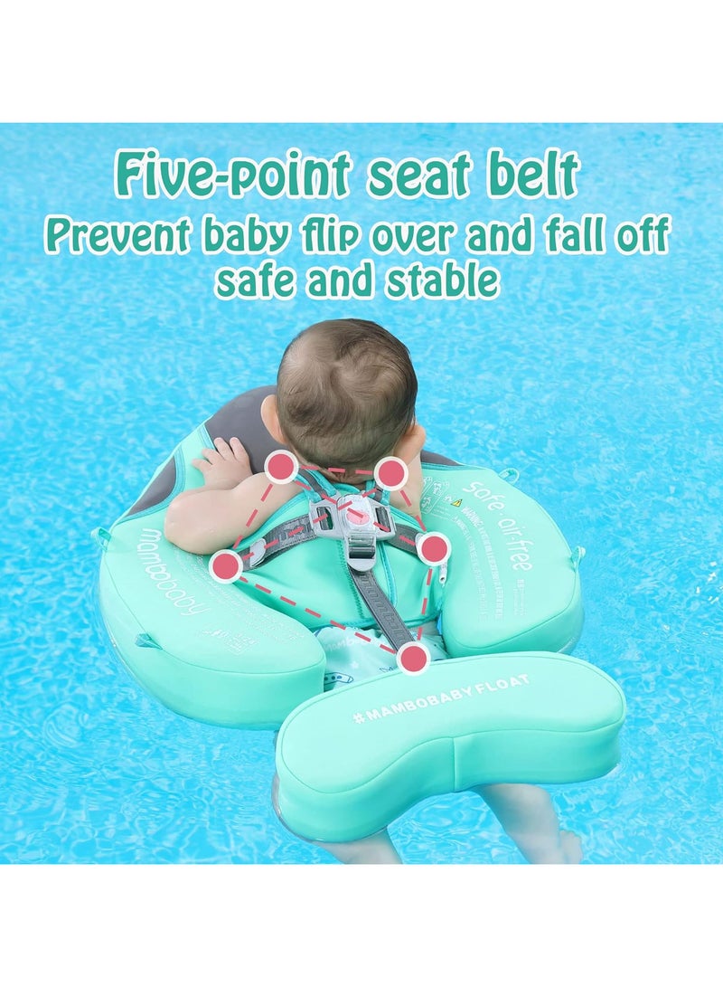 Baby Pool Float with Canopy Baby Swim Float Inflatable Swimming Ring with Adjustable Sun Protection Canopy Toddler Floaties with Seat and Handle Water Toys for Age 6-36 Months