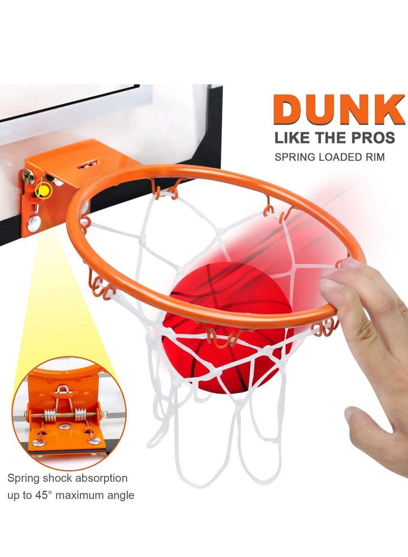 Mini Basketball Hoop for Kids, Wall Mounted Includes and Net Indoor Outdoor Sport Games Boys Girls