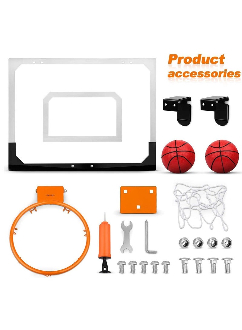 Mini Basketball Hoop for Kids, Wall Mounted Includes and Net Indoor Outdoor Sport Games Boys Girls