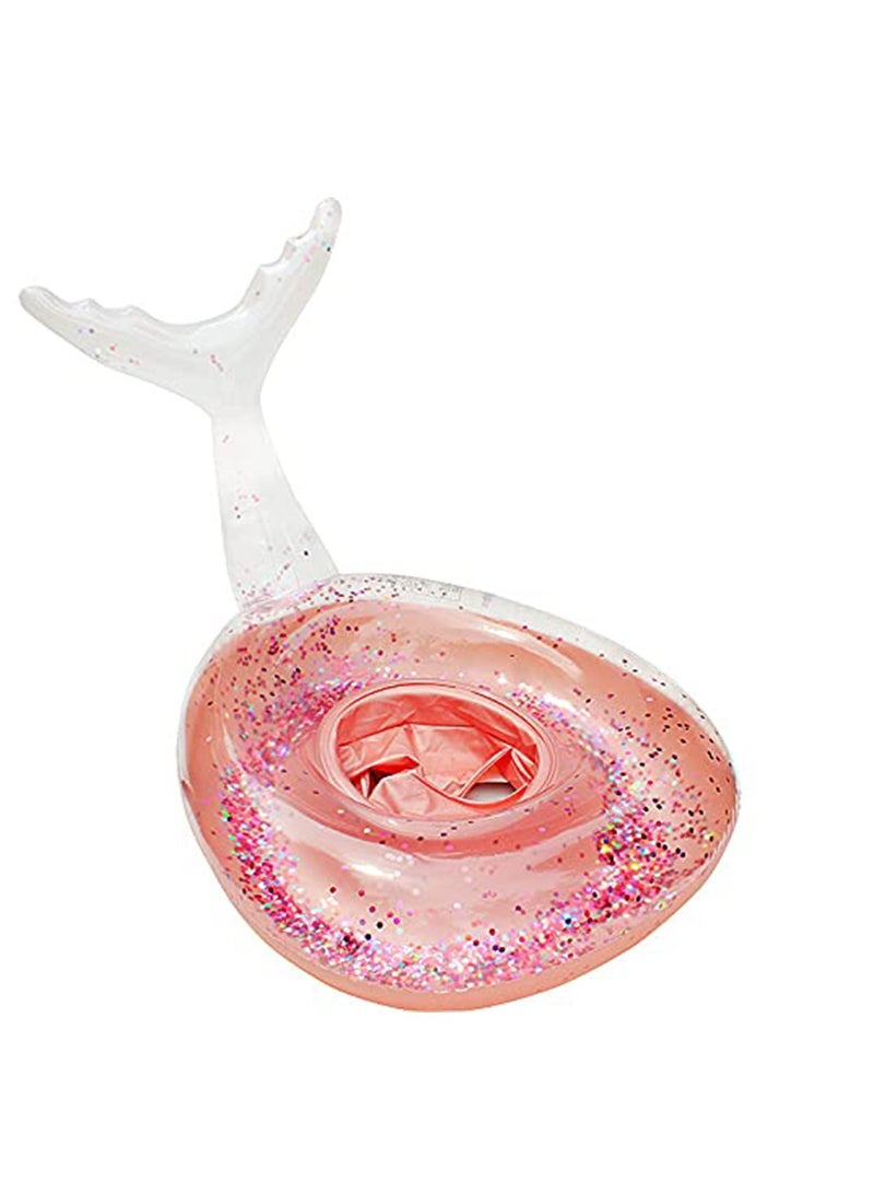 Baby Swimming Float Ring, Baby Inflatable Mermaid Pool Floatie Baby Water Float Infant Swim Pool Rings for 6 Months to 6 Years Age Kids with Sequins,Bathtub Toys Pool Accessories for Kids Toddlers.