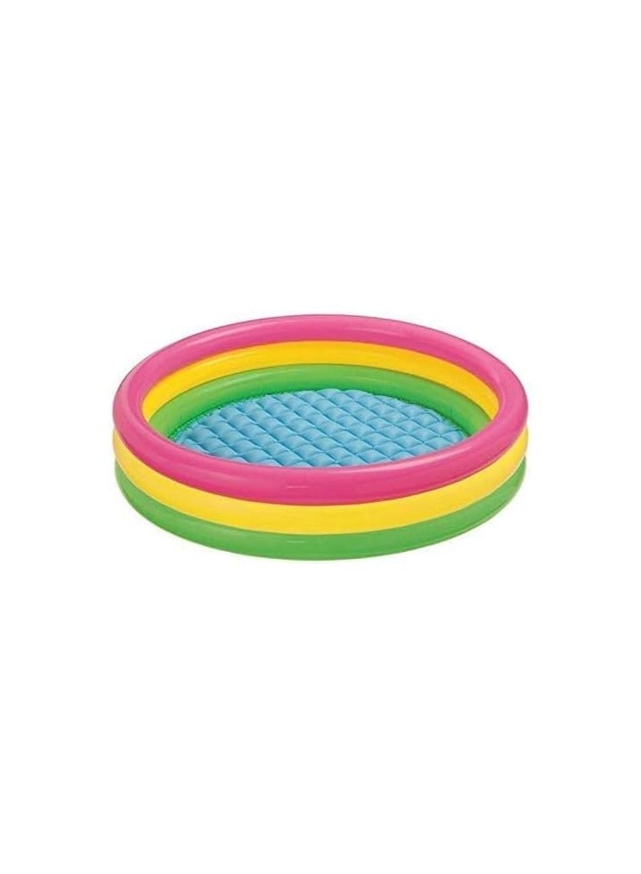 Inflatable Kid Swimming Pool with Air Pump Bath tub Water Pool for Kids 114x25cm