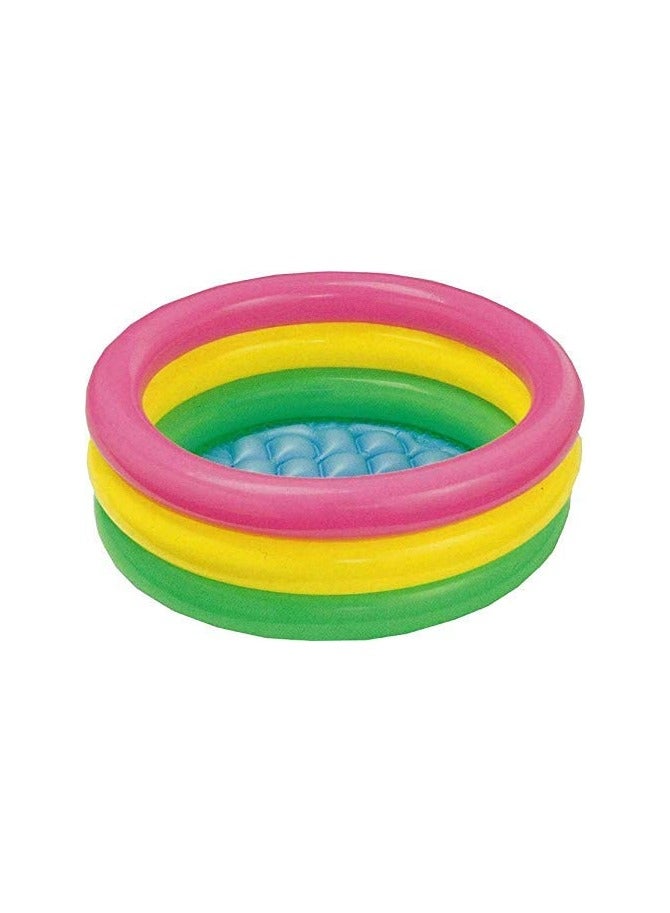 Inflatable Kid Swimming Pool with Air Pump Bath tub Water Pool for Kids 114x25cm