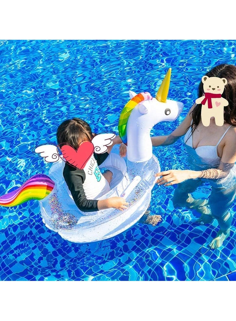 Baby Swim Float,Inflatable Baby Swimming Float, Infant Pool Float,Baby Swimming Ring,Cartoon Design Swim Float,Children Inflatable Swimming Ring for 1-6 years old
