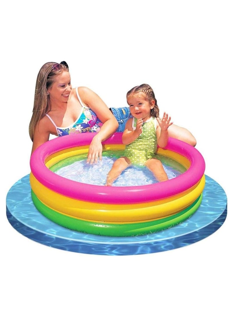 Inflatable Kid Swimming Pool with Air Pump Bath tub Water Pool for Kids 58x13 inch