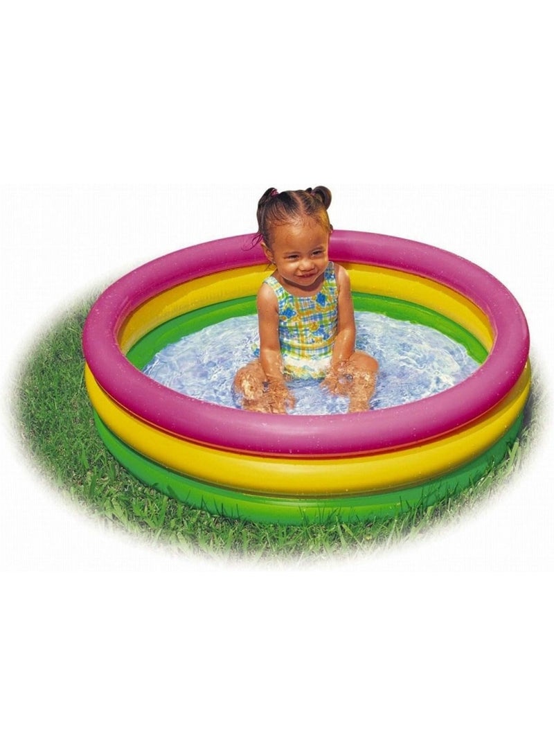 Inflatable Kid Swimming Pool with Air Pump Bath tub Water Pool for Kids 58x13 inch