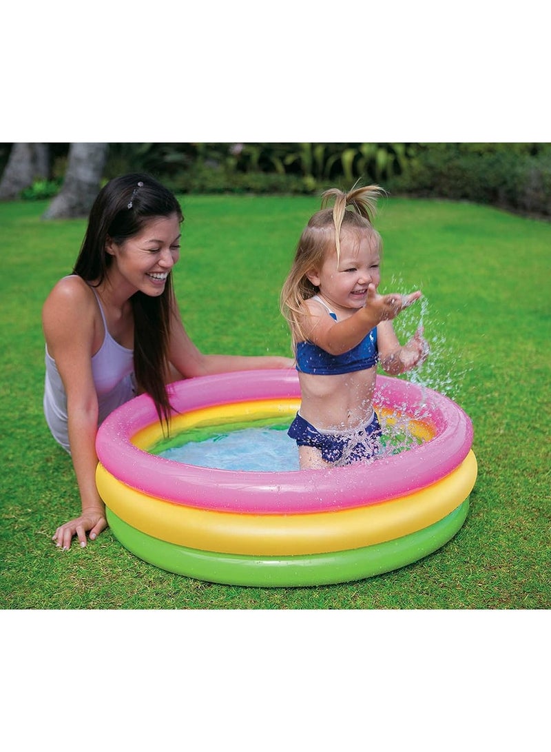 Inflatable Kid Swimming Pool with Air Pump Bath tub Water Pool for Kids 58x13 inch