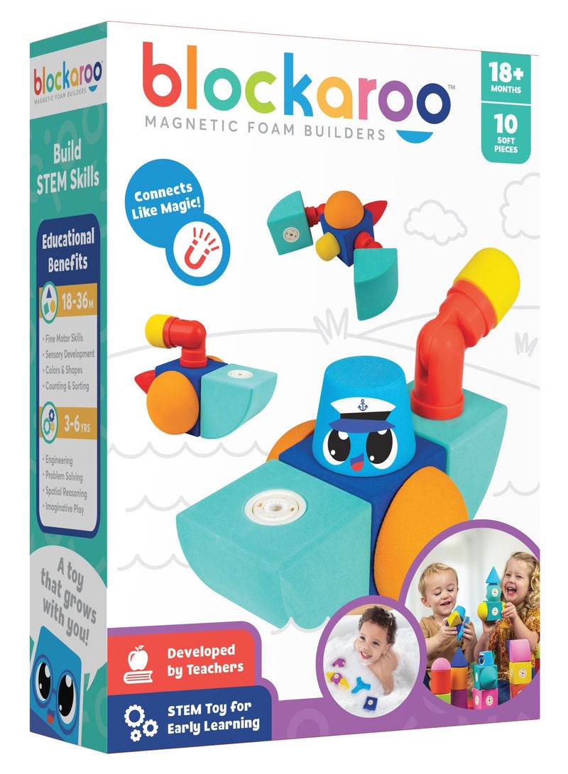 BLOCKAROO MAGNETIC FOAM BLOCKS -SMALL -BOAT