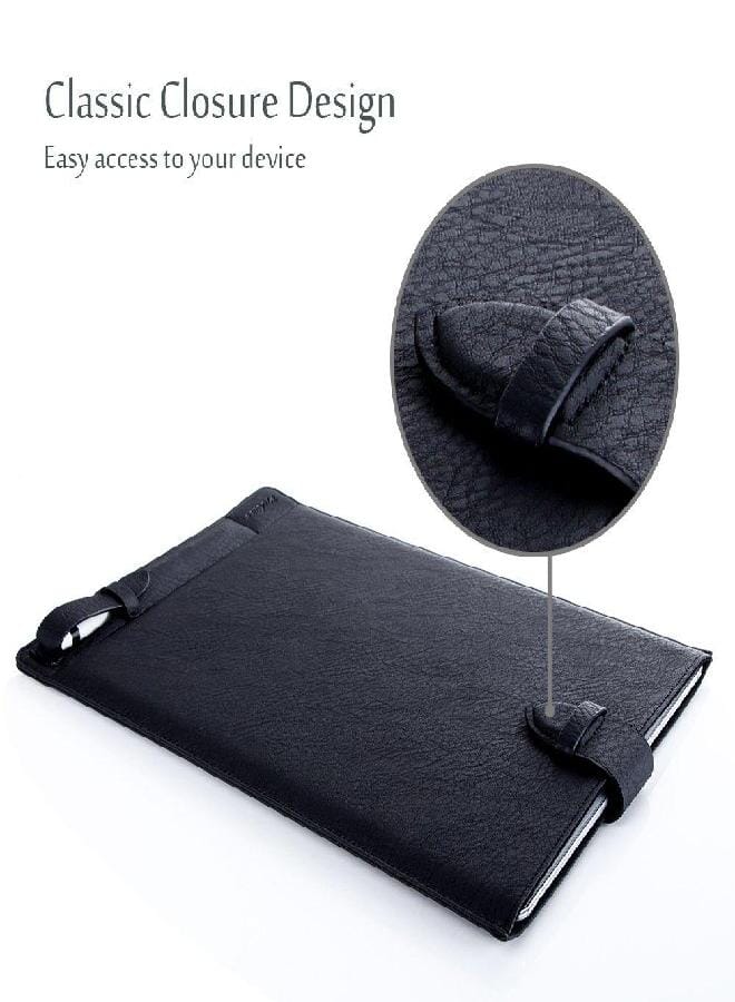 ProCase iPad Pro 12.9 2020/2018/2017/2015 Sleeve Envelope Case, Ultra Slim and Lightweight Protective Sleeve Case for iPad Pro 12.9 with Pencil Stylus Holder Pocket, iPad Pro Sleeve Bag (Black)