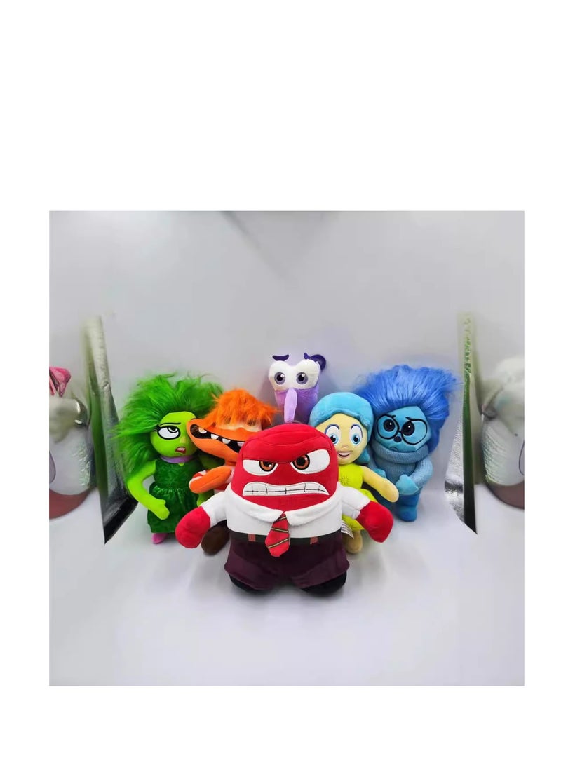 Cute Inside Out 2 Plush  Toy for Movie Fans Gift, Soft Stuffed Figure Doll for Kids and Adults  Great Birthday  Choice for Boys Girls 6 pcs