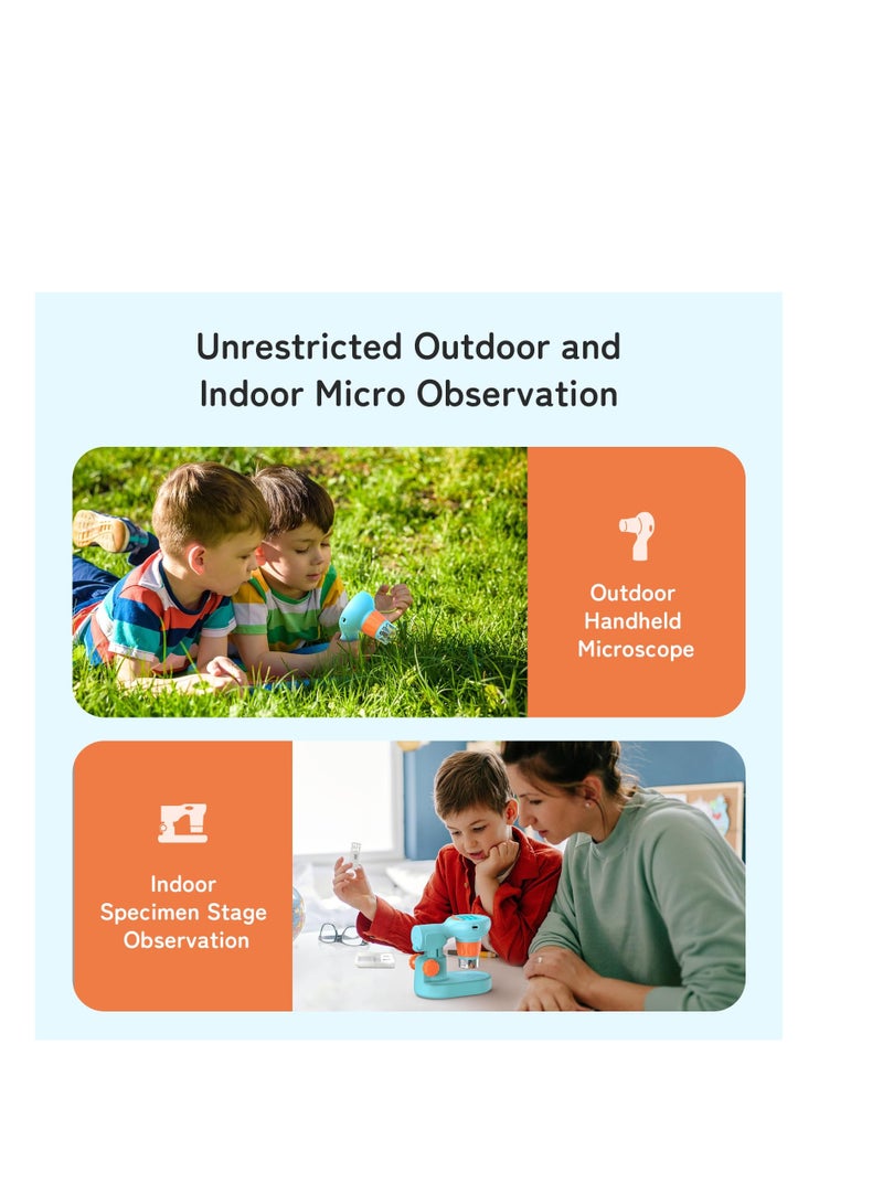 Handheld Microscope for Kids, 800X USB Microscope with 2