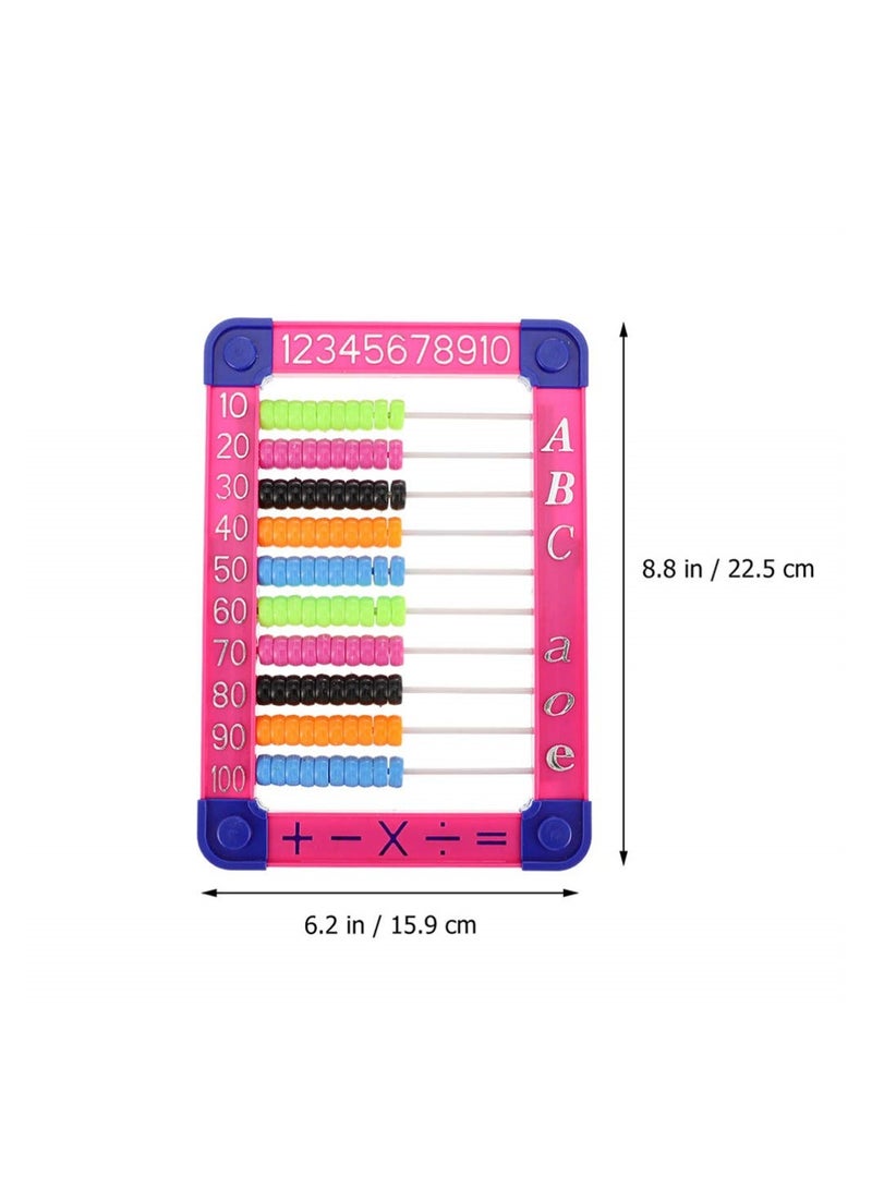 Plastic Abacus Math Toy Educational Counting Toy Addition Subtraction Bead Counters Green