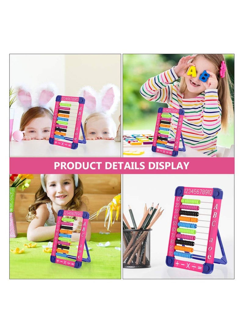 Plastic Abacus Math Toy Educational Counting Toy Addition Subtraction Bead Counters Green