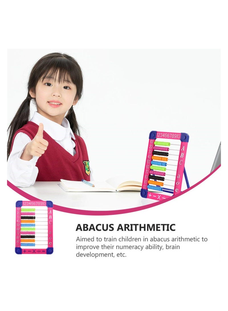 Plastic Abacus Math Toy Educational Counting Toy Addition Subtraction Bead Counters Green