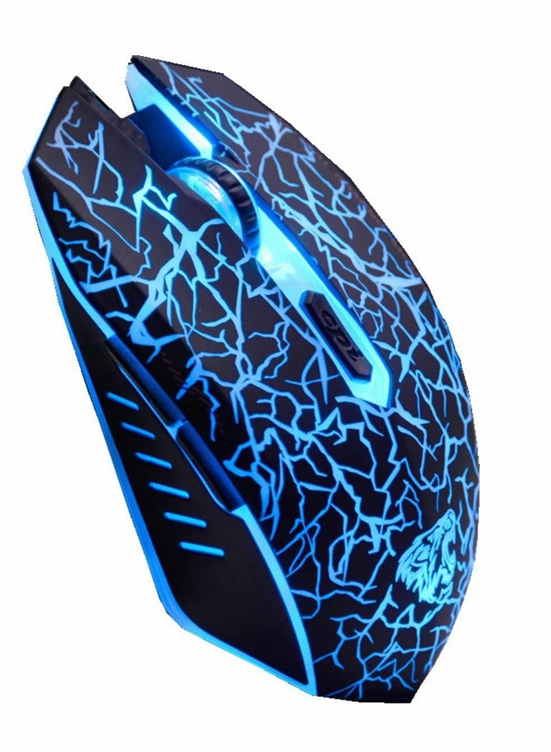 C10 Wireless Gaming Mouse Rechargeable Silent Optical Mice 7 Colors LED Lights