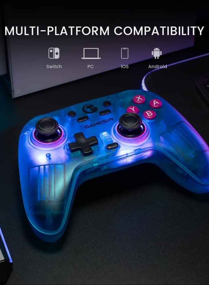 Nova Wireless Switch Pro Controller for Switch/Lite/OLED, Switch Controllers with Hall Effect JoySticks, RGB LED, 1200mAh Rechargeable, Turbo,Programmable,Motion Control, Wake Up Function