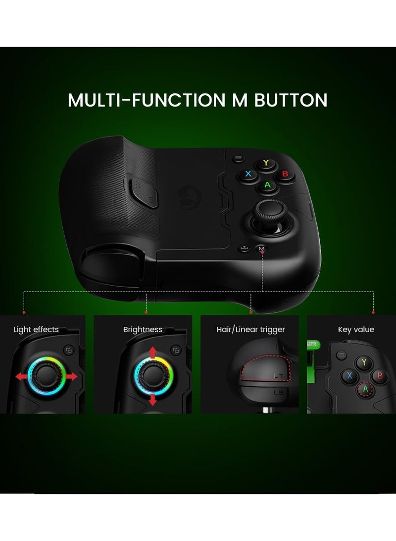 X4 Aileron Bluetooth Mobile Gaming Controller for Android with Hall Effect Joysticks - Split Design with Carrying Case